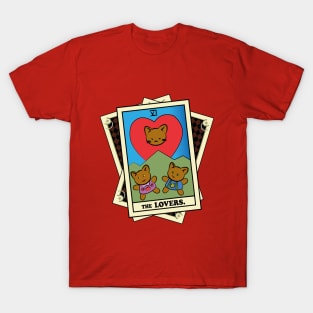 TAROT CARDS DECK | THE LOVERS. | FORTUNE CAT T-Shirt